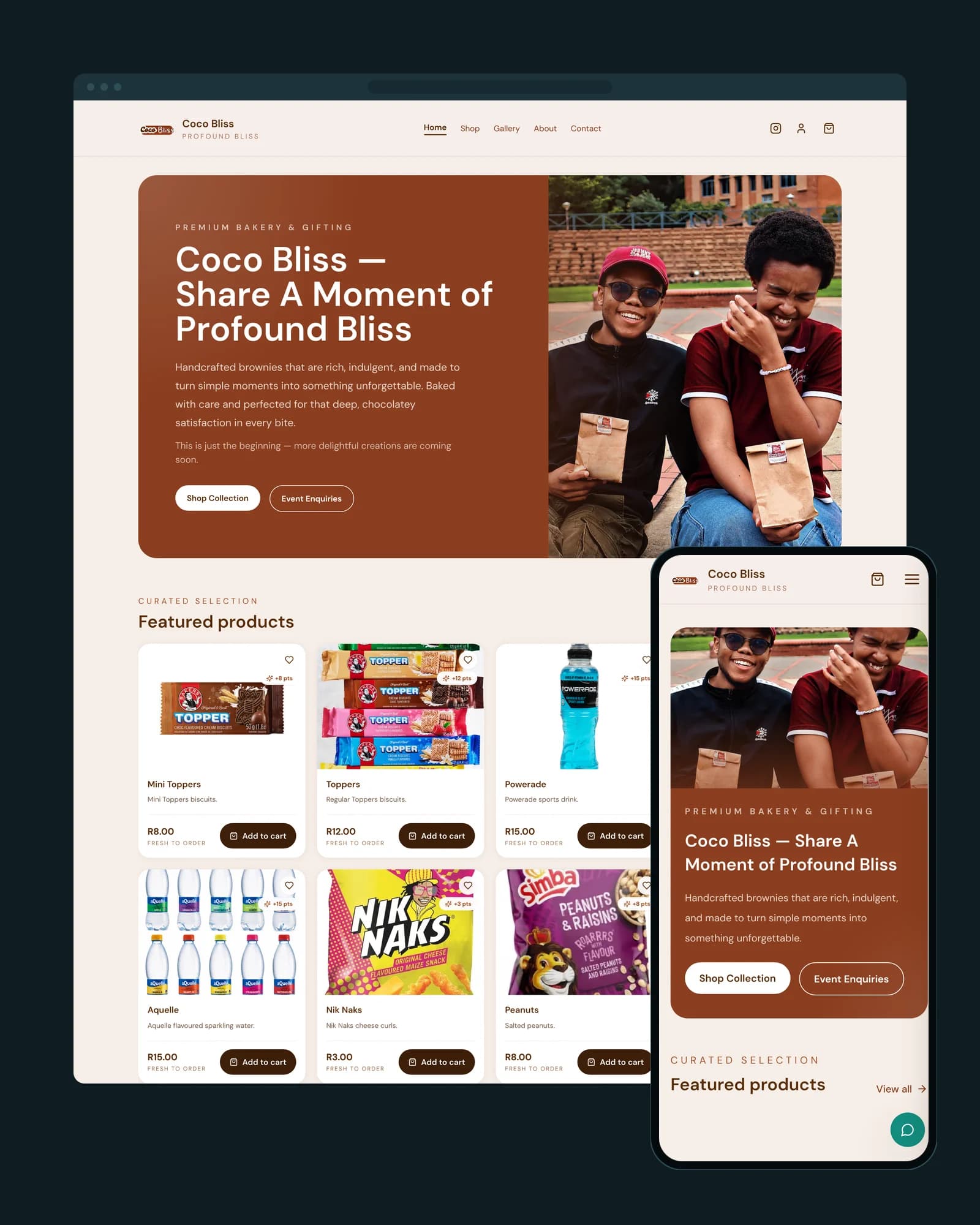 Coco Bliss — Bakery Website & Online Shop